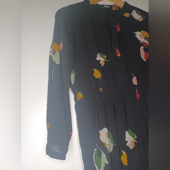 Madewell Black Dress with Colorful Floral Design - Picture 11 of 12